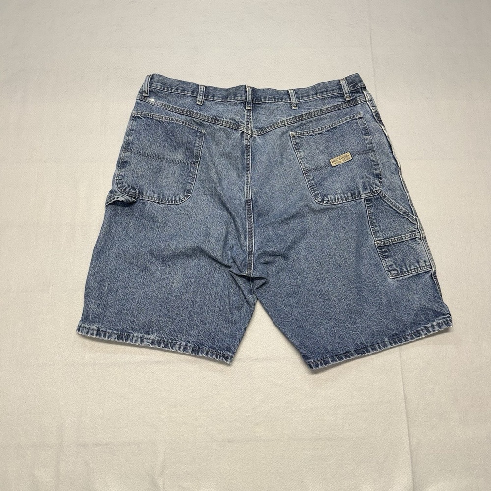 VTG Y2K Wrangler Jorts Rugged Wear Mens 40 Blue Denim Carpenter Shorts Relaxed - Picture 9 of 16